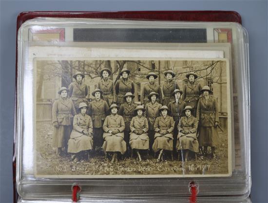 WWI womens forces postcards etc.,